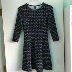 A white and black dress